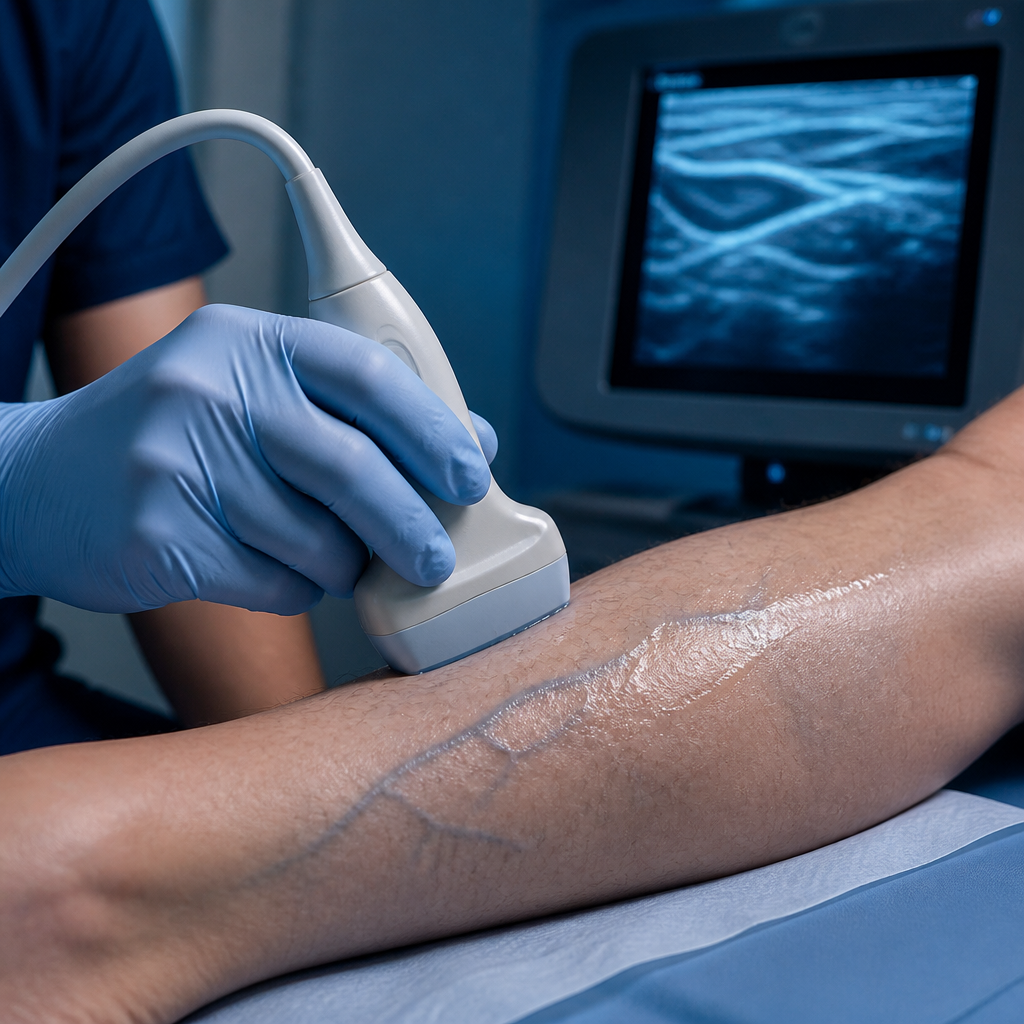 Ultrasound vein mapping procedure